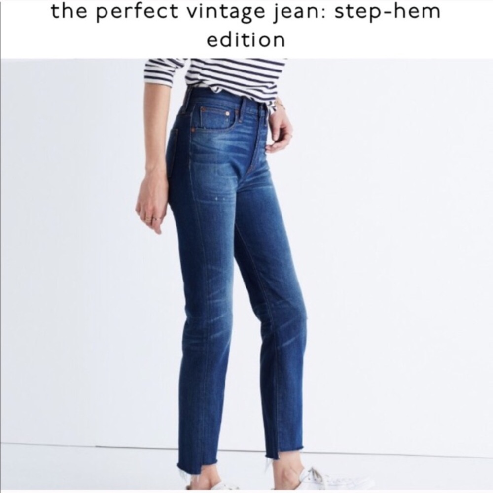 MADEWELL Perfect Vintage Jeans size 26 step hem